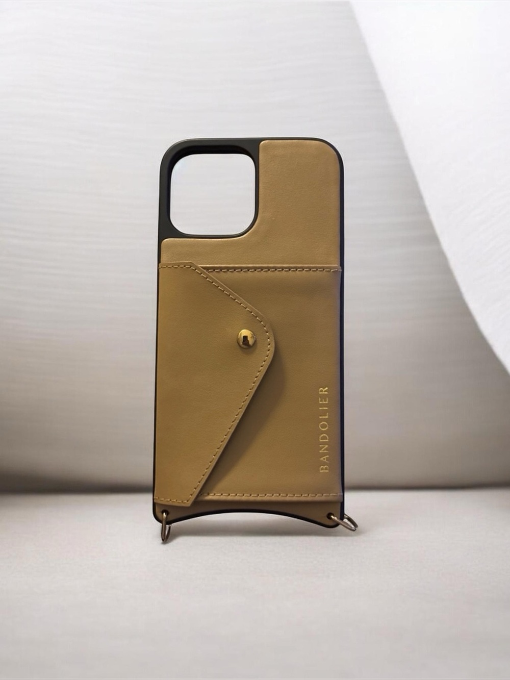 Bandolier 13 ProMax Tan Leather Card Wallet Phone Case